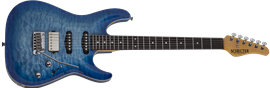 Schecter DIAMOND SERIES California Classic Transparent Sky Burst 6-String Electric Guitar 2023